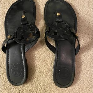 Black Tory Burch Miller Sandals